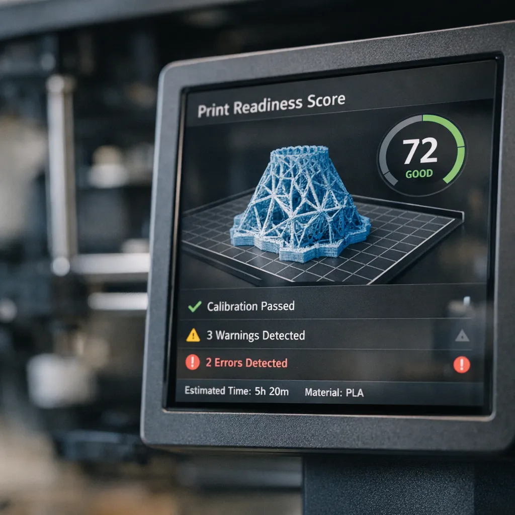 TimrX print readiness diagnostics flag common AI 3D printing issues before you export.