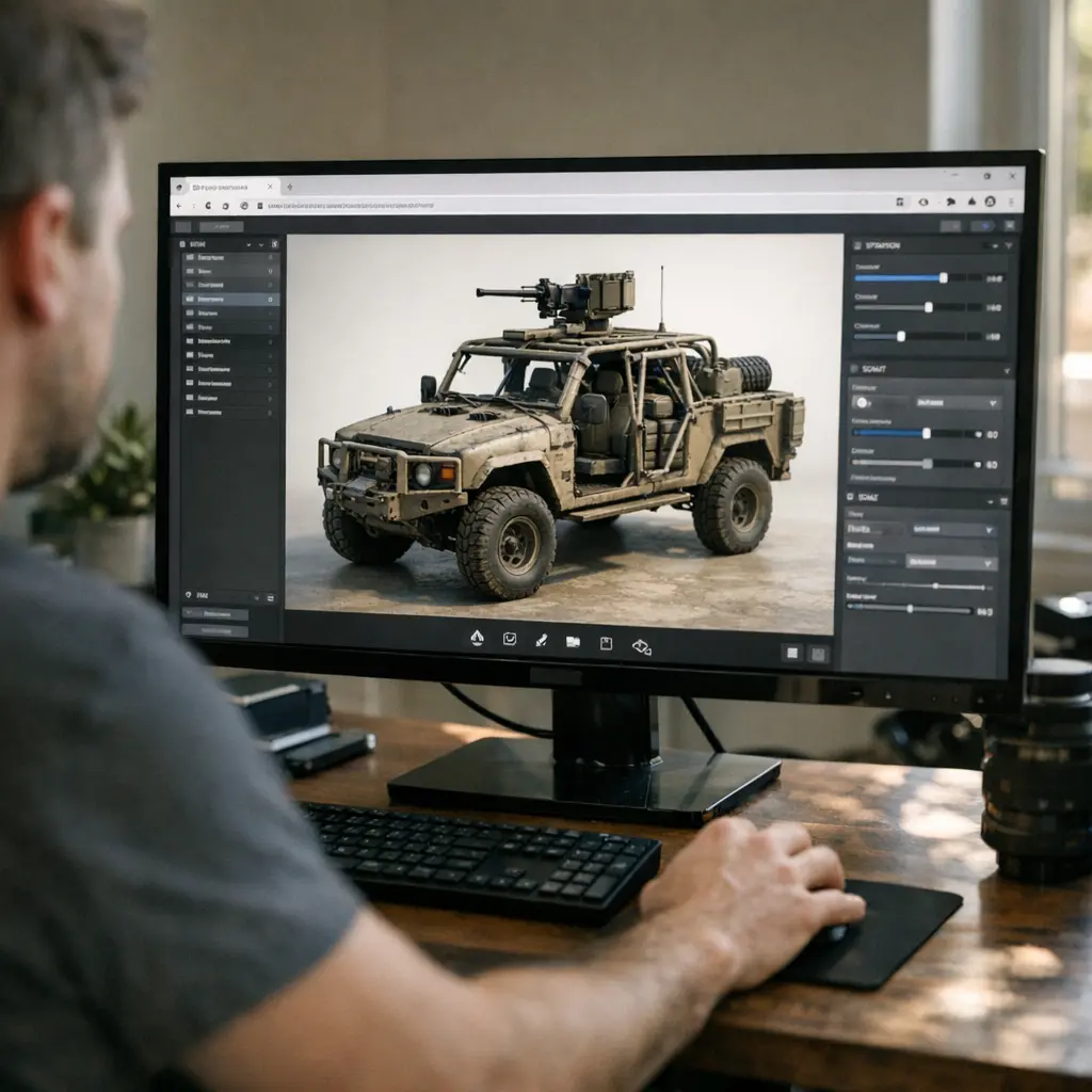 TimrX's browser workspace lets you inspect and manipulate 3D models natively—no desktop software required.