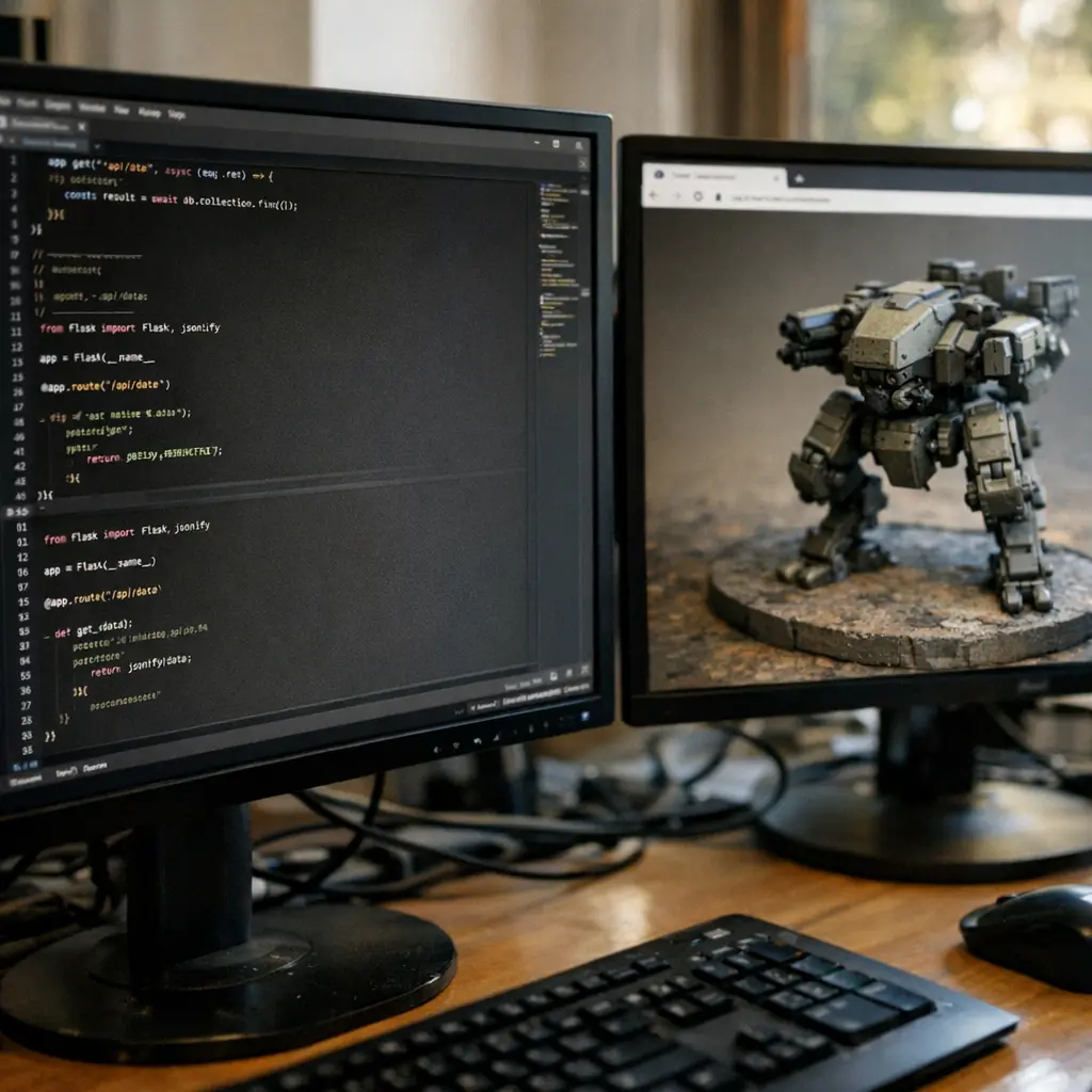 TimrX connects a modern JavaScript frontend with a Flask backend to handle 3D workflows efficiently.