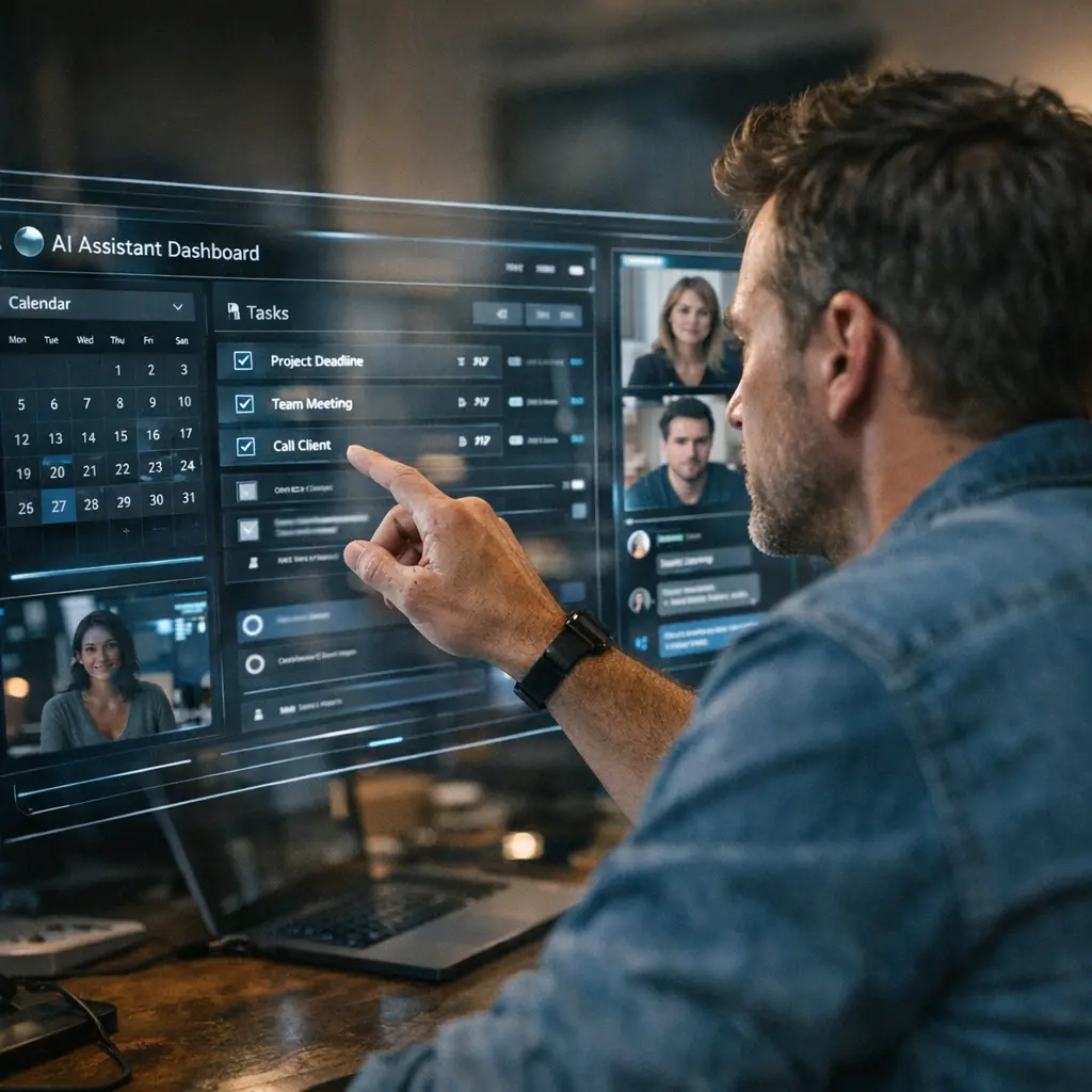 Agentic AI assistants will move from chat to real-world action, managing tasks through rich digital interfaces.