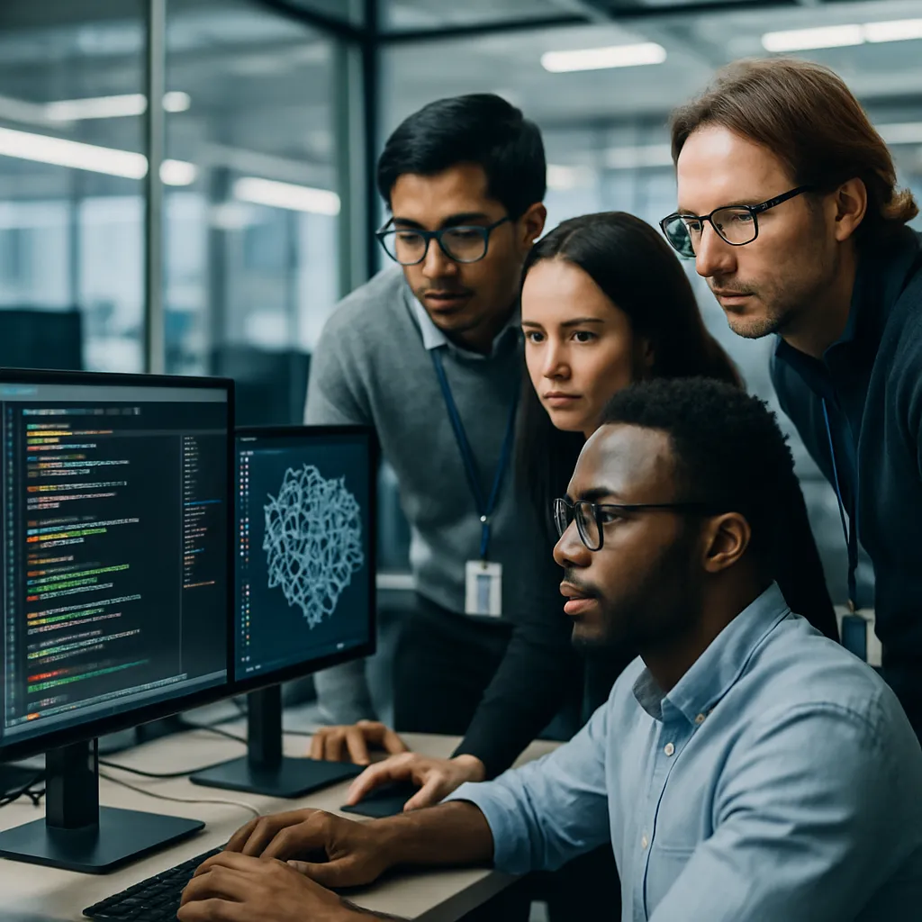 AI researchers focus on scaling models in a lab setting.